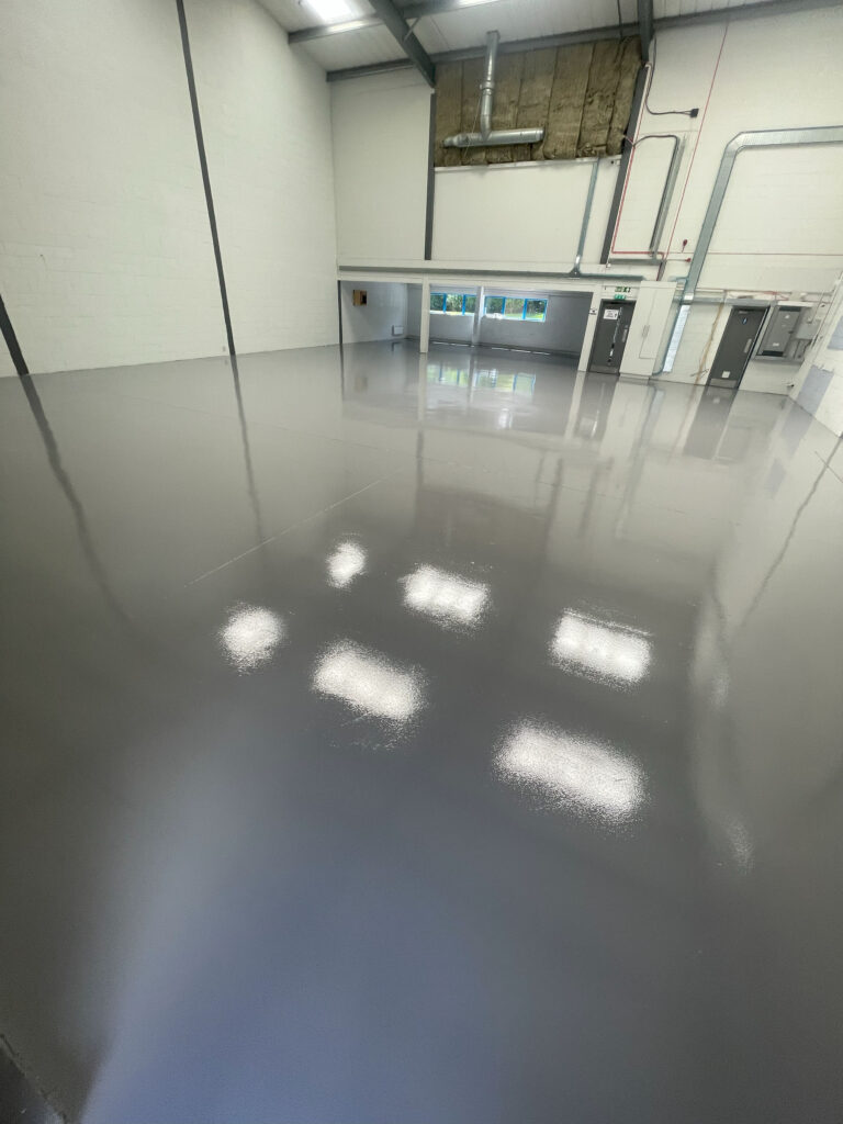 Warehouse flooring installation in Southwark with epoxy coating